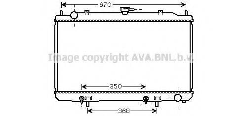 Радіатор, охолодження двигуна AVA QUALITY COOLING DN2320