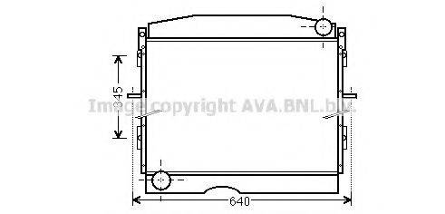 Радіатор, охолодження двигуна AVA QUALITY COOLING DN2326