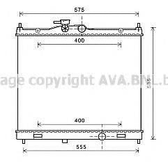 Радіатор, охолодження двигуна AVA QUALITY COOLING DN2347