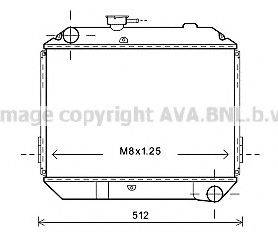 Радіатор, охолодження двигуна AVA QUALITY COOLING DN2363