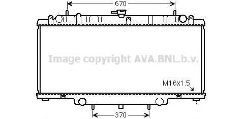 Радіатор, охолодження двигуна AVA QUALITY COOLING DN2394