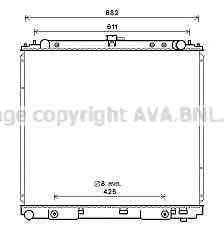 Радіатор, охолодження двигуна AVA QUALITY COOLING DN2399