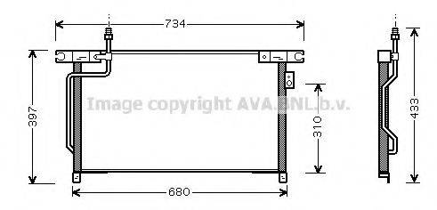Конденсатор, кондиціонер AVA QUALITY COOLING DN5202 Конденсатор, кондиціонер AVA QUALITY COOLING DN5202