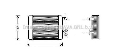 Теплообмінник, опалення салону AVA QUALITY COOLING DN6071