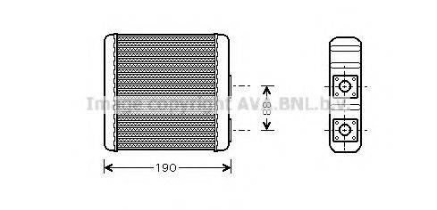 Теплообмінник, опалення салону AVA QUALITY COOLING DN6133