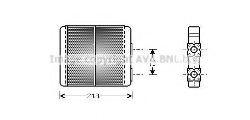 Теплообмінник, опалення салону AVA QUALITY COOLING DN6226