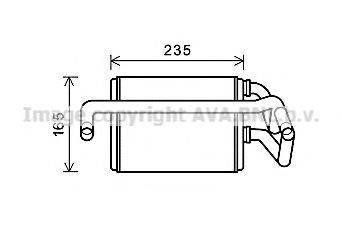 Теплообмінник, опалення салону AVA QUALITY COOLING DN6405