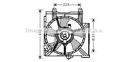 Вентилятор, охолодження двигуна AVA QUALITY COOLING DN7509