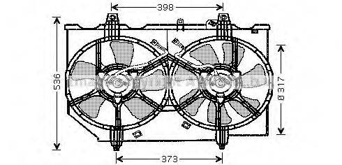 Вентилятор, охолодження двигуна AVA QUALITY COOLING DN7513