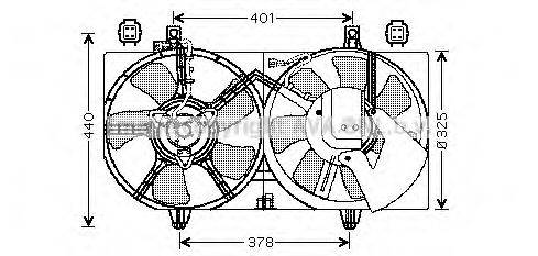 Вентилятор, охолодження двигуна AVA QUALITY COOLING DN7514