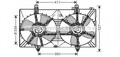 Вентилятор, охолодження двигуна AVA QUALITY COOLING DN7518