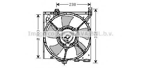 Вентилятор, охолодження двигуна AVA QUALITY COOLING DN7520