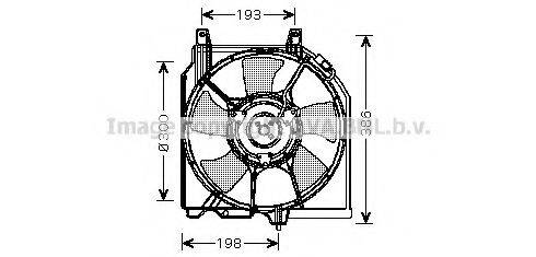 Вентилятор, охолодження двигуна AVA QUALITY COOLING DN7521