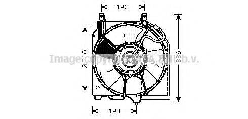 Вентилятор, охолодження двигуна AVA QUALITY COOLING DN7526