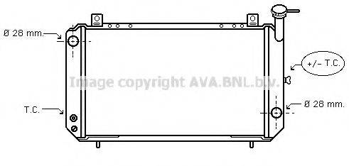 Радіатор, охолодження двигуна AVA QUALITY COOLING DNA2052