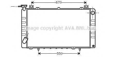 Радіатор, охолодження двигуна AVA QUALITY COOLING DNA2150