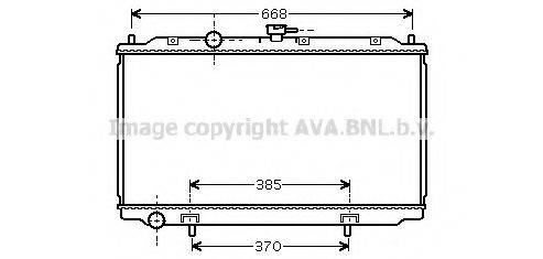 Радіатор, охолодження двигуна AVA QUALITY COOLING DNA2215