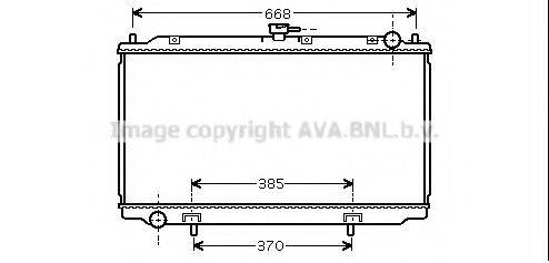 Радіатор, охолодження двигуна AVA QUALITY COOLING DNA2216