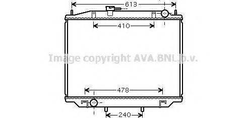 Радіатор, охолодження двигуна AVA QUALITY COOLING DNA2300