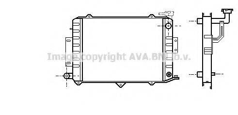Радіатор, охолодження двигуна AVA QUALITY COOLING DU2017