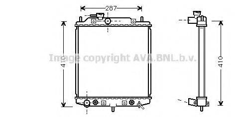 Радіатор, охолодження двигуна AVA QUALITY COOLING DU2049
