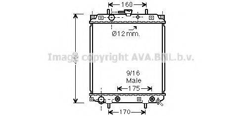 Радіатор, охолодження двигуна AVA QUALITY COOLING DU2068