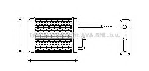 Теплообмінник, опалення салону AVA QUALITY COOLING DU6019