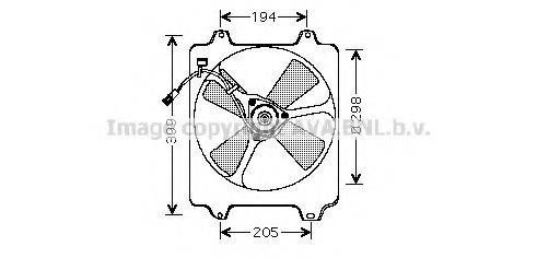 Вентилятор, охолодження двигуна AVA QUALITY COOLING DU7501