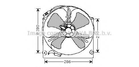 Вентилятор, охолодження двигуна AVA QUALITY COOLING DU7503