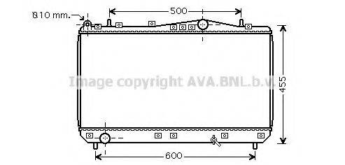 Радіатор, охолодження двигуна AVA QUALITY COOLING DW2052