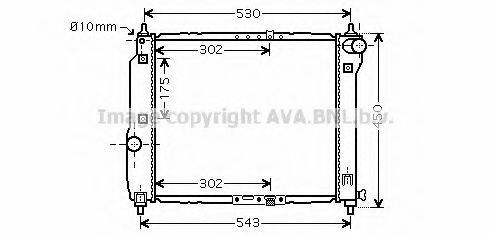 Радіатор, охолодження двигуна AVA QUALITY COOLING DW2066