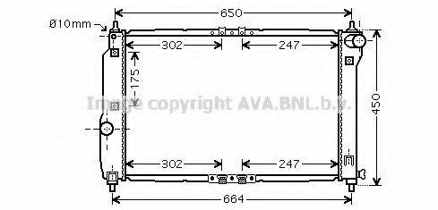 Радіатор, охолодження двигуна AVA QUALITY COOLING DW2067