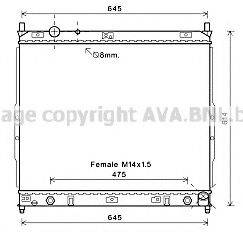 Радіатор, охолодження двигуна AVA QUALITY COOLING DW2121