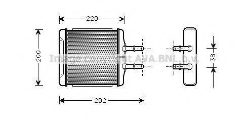 Теплообмінник, опалення салону AVA QUALITY COOLING DW6027