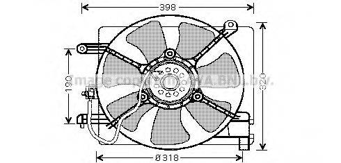 Вентилятор, охолодження двигуна AVA QUALITY COOLING DW7502