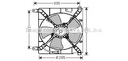 Вентилятор, охолодження двигуна AVA QUALITY COOLING DW7503