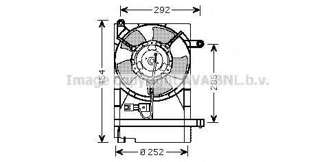 Вентилятор, охолодження двигуна AVA QUALITY COOLING DW7512