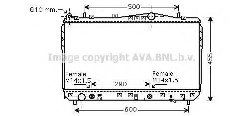 Радіатор, охолодження двигуна AVA QUALITY COOLING DWA2074