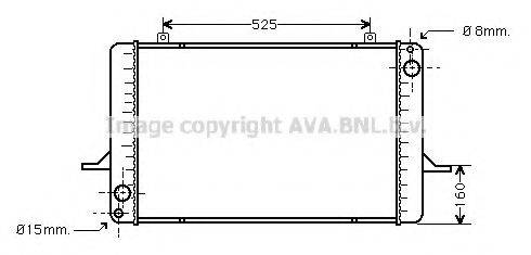 Радіатор, охолодження двигуна AVA QUALITY COOLING FD2033