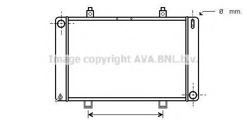 Радіатор, охолодження двигуна AVA QUALITY COOLING FD2037