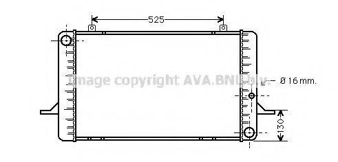 Радіатор, охолодження двигуна AVA QUALITY COOLING FD2049