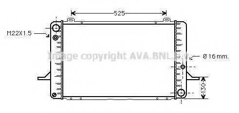 Радіатор, охолодження двигуна AVA QUALITY COOLING FD2050