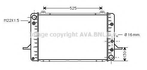 Радіатор, охолодження двигуна AVA QUALITY COOLING FD2051