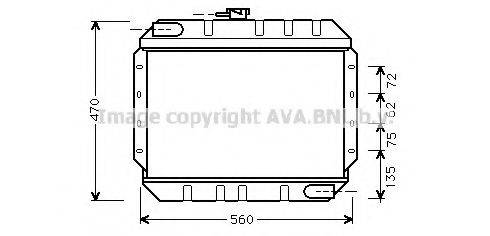 Радіатор, охолодження двигуна AVA QUALITY COOLING FD2065