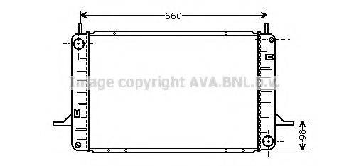 Радіатор, охолодження двигуна AVA QUALITY COOLING FD2067