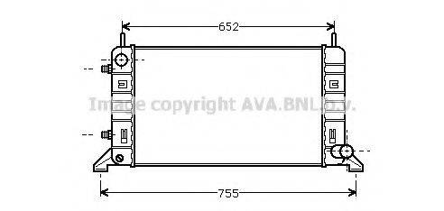 Радіатор, охолодження двигуна AVA QUALITY COOLING FD2079