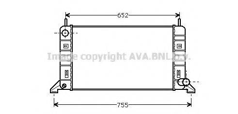 Радіатор, охолодження двигуна AVA QUALITY COOLING FD2080