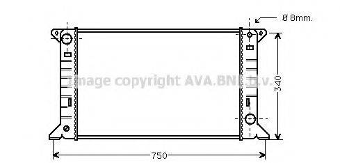 Радіатор, охолодження двигуна AVA QUALITY COOLING FD2085