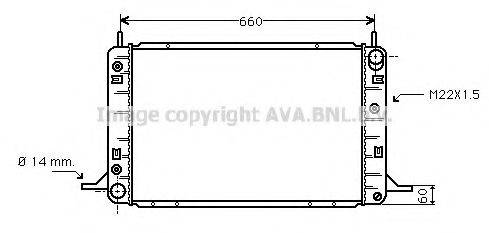 Радіатор, охолодження двигуна AVA QUALITY COOLING FD2113