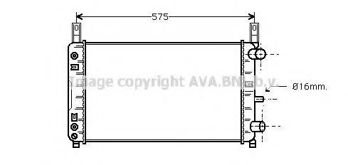 Радіатор, охолодження двигуна AVA QUALITY COOLING FD2118